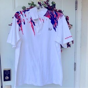 HI-QUA. Badminton/Squash Shirt.Colorful graphics around shoulders.Short …